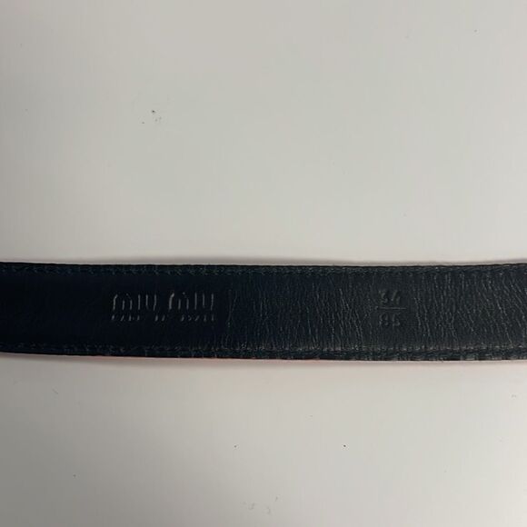 Miu Miu Thin Strap Orange Belt Size 34 - Picture 4 of 6